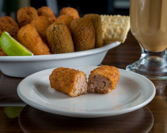 Croquetas · Filled and fried breadcrumb fritter.
