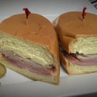 Cuban Sandwich · Ham, pork, Swiss cheese and pickles.