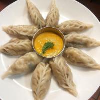 Veggie Momo · Nepali vegetable dumpling served with momo chutney
