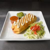 Chimichanga Plate · Tortilla stuffed with a savory filling and deep fried.