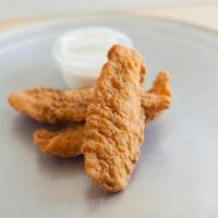 3 Chicken Fingers · 3 pieces of chicken fingers, comes with large ranch.