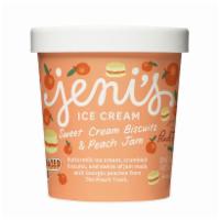Sweet Cream Biscuits and Peach Jam by Jeni's Splendid Ice Cream · By Jeni's Splendid Ice Cream. Buttermilk ice cream, crumbled biscuits, and swirls of jam mad...