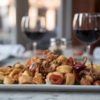 Fried Calamari · Tossed with hot cherry peppers. Served with a side of marinara sauce.