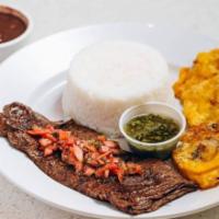 Baby Churrasco Steak · Served with 2 sides ＆ Chimichurri