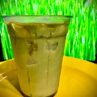 “The Grass is Greener” Omugi Wakaba  Iced Drink · 24 ounce. Baby barley leaf & almond milk iced Drink.
Topped with a condensed milk and honey ...