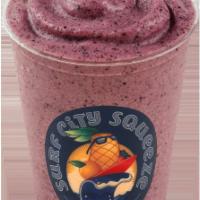 Ginseng Fling Smoothie · Blueberry pineapple with whey protein and ginseng. Real fruit smoothies blended with supplem...