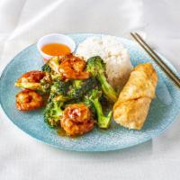 C1. Shrimp Broccoli · Jumbo shrimp with broccoli in brown sauce.