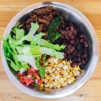 Steak Asada Bowl · Rice, beans, slaw, pico de gallo, corn.