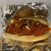 Chicken Parmesan Hot Sub · Made with provolone, marinara and chicken.