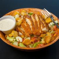 Buffalo Chicken Salad · Plain or tossed in mild, medium, hot or extra hot sauce. Served with lettuce, tomatoes, onio...