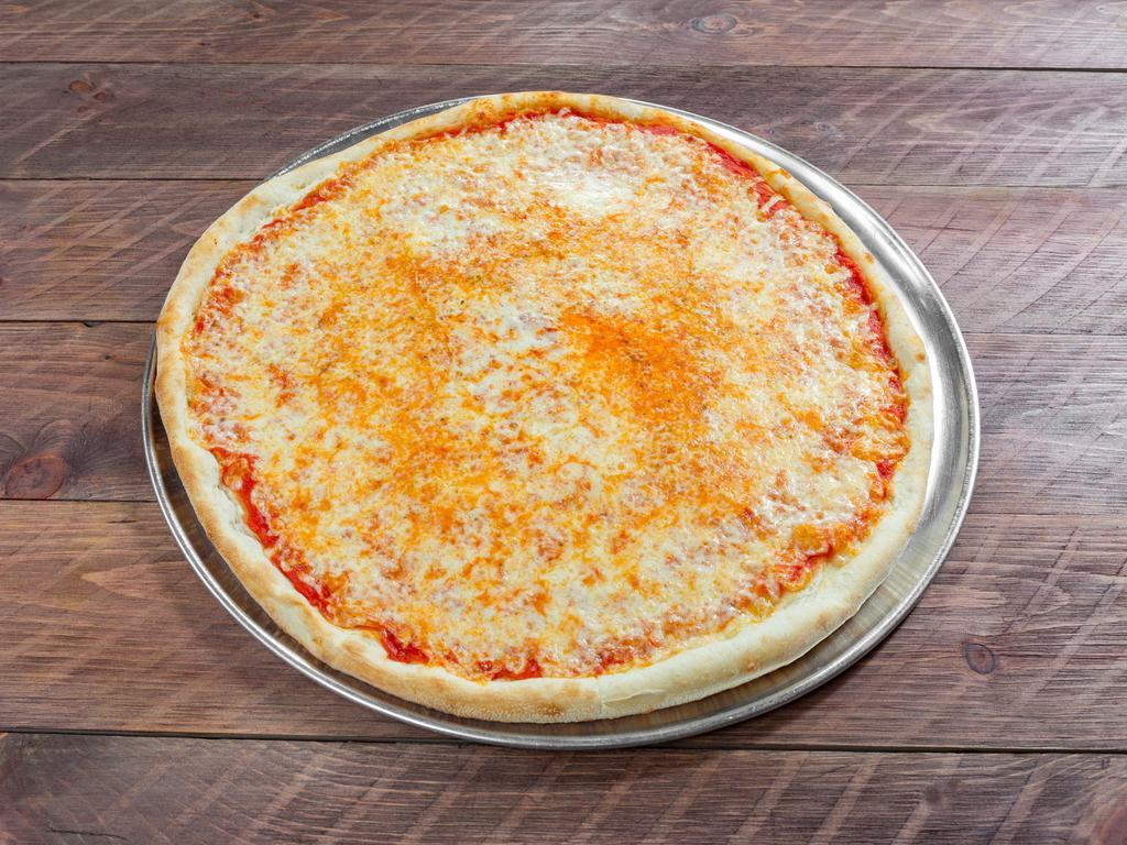 Cheese Pizza · Our own great tasting pizza sauce and mozzarella cheese.