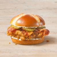 NEW Texas Bacon Takeover - Chicken Sandwich · For a limited time, enjoy it Texas-style by adding crispy thick-cut Applewood Smoked Bacon t...
