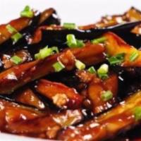 Eggplant with Garlic Sauce · Served with steamed rice. Hot and spicy. 
