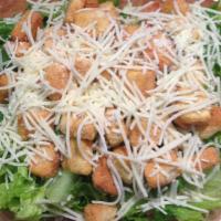 Caesar Salad · Romaine lettuce, shredded cheese, crutons comes with Caesar dressing.