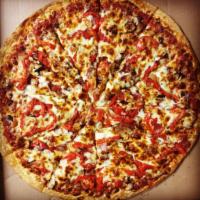 Federal Hill Gourmet Pizza · Pizza topped with Ronzio's own marinara sauce, cheese, grilled seasoned Italian sausage, fir...