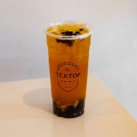 10. Passion Green Tea Medley · Refreshing Passion Fruit Flavored. Pineapple Jelly and boba included