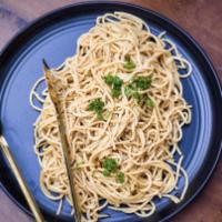 Truffle Garlic Noodle · Truffle and Parmesan cheese.
