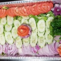 Garden Salad · Lettuce, onion, green pepper, tomato and cucumber. 