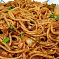 Chow Mein · Soft thin egg noodles stir-fried with green onions, cabbage and bean sprouts.