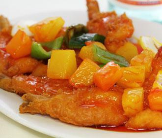 Sweet and Sour Shrimp · Cantonese and Hunan style.