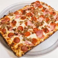 Meat Lover's Pizza · Pepperoni, ham, bacon and sausage.