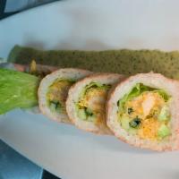 Likey Likey Roll  (Soy Paper) · Spicy Lobster Mix, Avocado, Cucumber, Lettuce, Pesto sauce