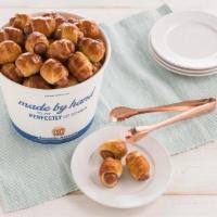 Mini Pretzel Dogs  · Bundled up one at a time and baked fresh every time. Mini Pretzel Dogs made with Nathan’s Fa...