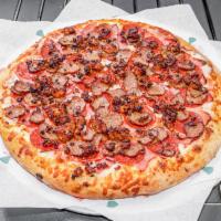 Meat Lovers Pizza · Pepperoni, sausage, Canadian bacon and meatballs.