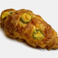 Croissants|Jalapeno Cheddar Croissant · A savory treat, this buttery, flaky croissant has just the right balance of cheddar cheese a...