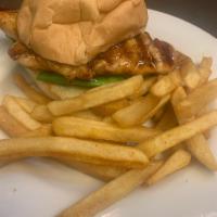 Chicken Breast Sandwich · A grilled chicken breast, plain or tossed in your choice of BBQ, buffalo, or sauce, with let...