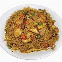 38. Curry Fried Rice · Choice of shrimp, beef, chicken, pork, bacon, or vegetables. Hot spicy & jalapeno.