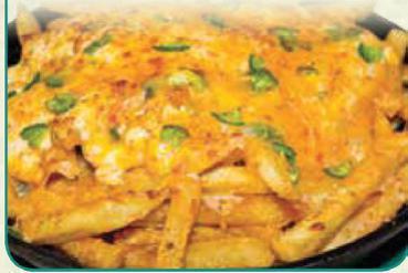 Chesapeake Fries · French fries, crab-dip, jalapenos with melted cheese and Old Bay on top.