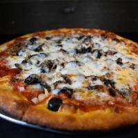 The Supreme · pepperoni | italian sausage | peppers | mushrooms | onions | olives | mozz | marinara