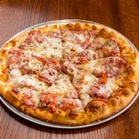 Spicy Italian Pizza · sausage | prosciutto | salami | capicola | pepperoni | mozz | marinara
