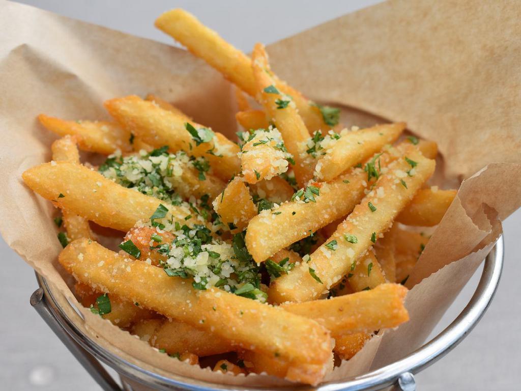Herb Parmesan Fries · We take our normal fries and kick em up a notch with a blend of parmesan, garlic, and herbs