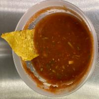 Chips and Salsa · 6oz of salsa with chips. Serves 2.