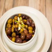 Marinated Olives · Green olives, kalamata olives.
