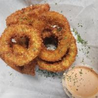 Onion Rings · Crispy and Crunchy served with our house-made Hot Ranch sauce