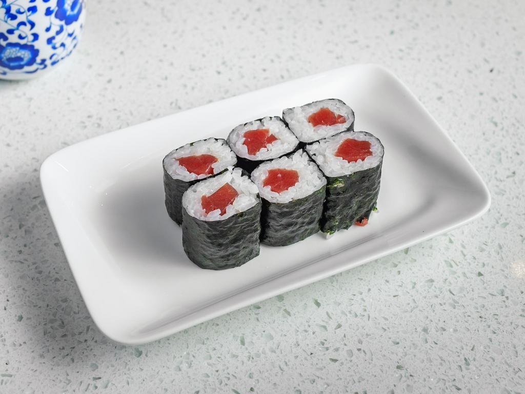 Tekka Maki · Tuna, sushi rice, seaweed paper.