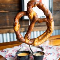 Fat Boy's Jumbo Pretzel · A HUGE Bavarian-style salted soft pretzel baked to perfection and served your choice of beer...