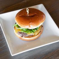 Classic Burger · Brioche bun, burger, substitute beyond burger for an additional charge, lettuce, tomato, may...