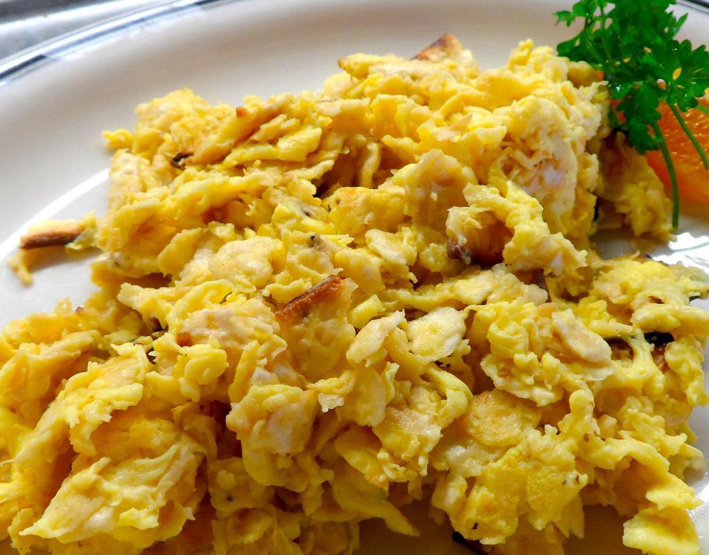 Matzo Brie Breakfast Special · Blend of matzo and eggs get it plain, sweet (with syrup) or savory (with sauteed onions).

