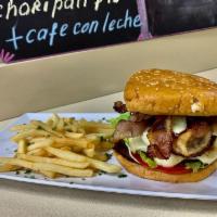 THE CARNENATOR BURGER · 3/4 lbs double beef burger with cheese lettuce, tomatoes and bacon