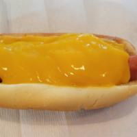 Cheese Dog · Topped With Cheddar Cheese Sauce