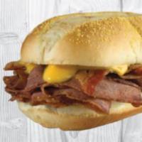B.B.C.       · Beef bacon and cheese sauce. Tender rax roast beef sliced thin and stacked on a 6