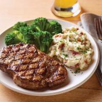 12 oz. Ribeye · Rich, tender and juicy. Our marbled, USDA Select ribeye steak* is served hot off the grill w...