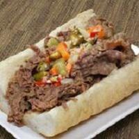 10. Regular Italian Beef Sandwich · served dipped with hot peppers
