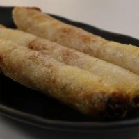 3 Piece Imperial Rolls · Deep fried rolls with pork and shrimp, woodear mushroom and taro.