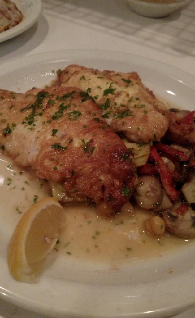 Sand Dabs · Mushrooms, chickpeas, sun-dried tomatoes and artichokes.
