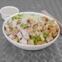 Chicken Caesar Salad  · Green salad with Caesar dressing and cheese. 